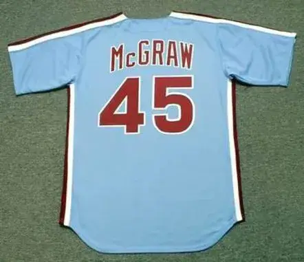 TUG McGRAW Philadelphia Phillies 1980 Majestic Cooperstown Away Jersey 