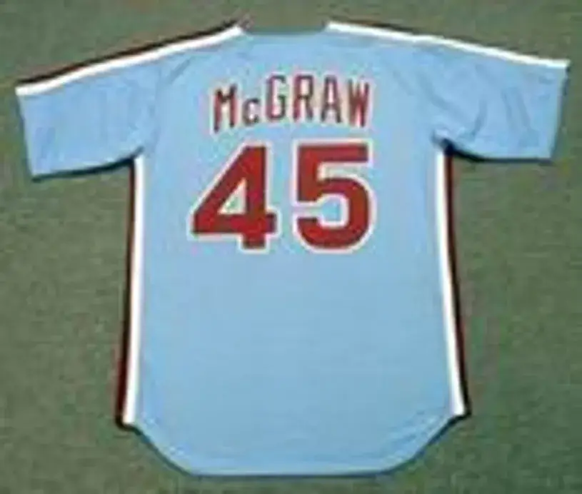 TUG McGRAW Philadelphia Phillies 1980 Majestic Cooperstown Away Jersey 