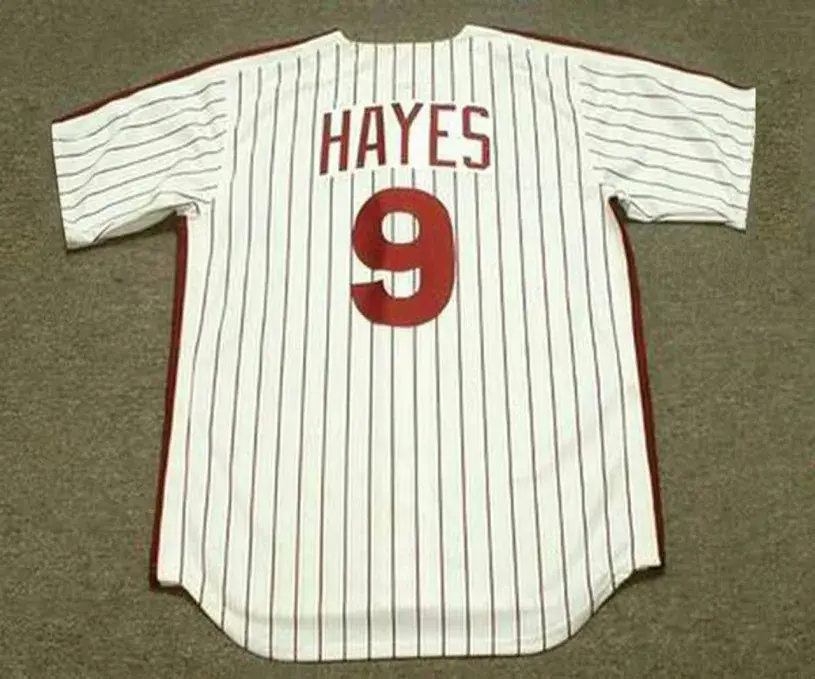 VON HAYES Philadelphia Phillies 1986 Majestic Cooperstown Throwback Home Baseball Jersey 