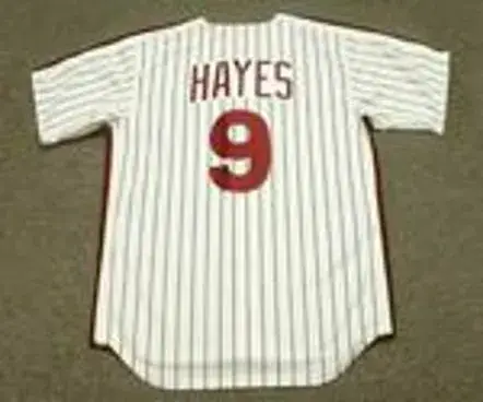 VON HAYES Philadelphia Phillies 1986 Majestic Cooperstown Throwback Home Baseball Jersey 
