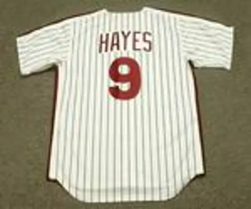 VON HAYES Philadelphia Phillies 1986 Majestic Cooperstown Throwback Home Baseball Jersey 