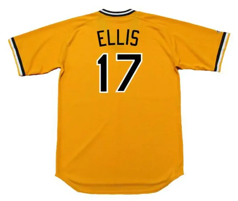 DOCK ELLIS Pittsburgh Pirates 1970’s Majestic Cooperstown Home Baseball Jersey 