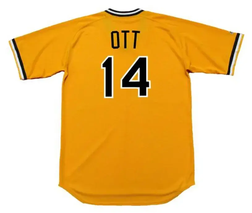 ED OTT Pittsburgh Pirates 1979 Majestic Cooperstown Home Baseball Jersey 
