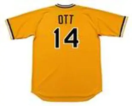 ED OTT Pittsburgh Pirates 1979 Majestic Cooperstown Home Baseball Jersey 