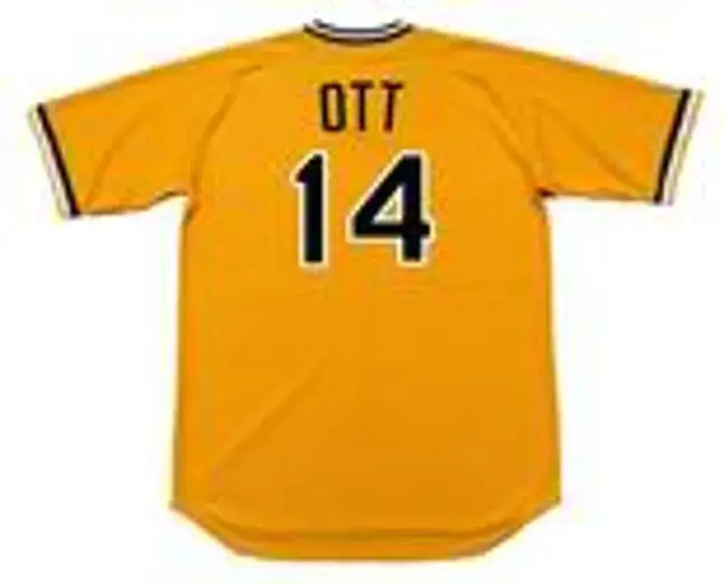 ED OTT Pittsburgh Pirates 1979 Majestic Cooperstown Home Baseball Jersey 