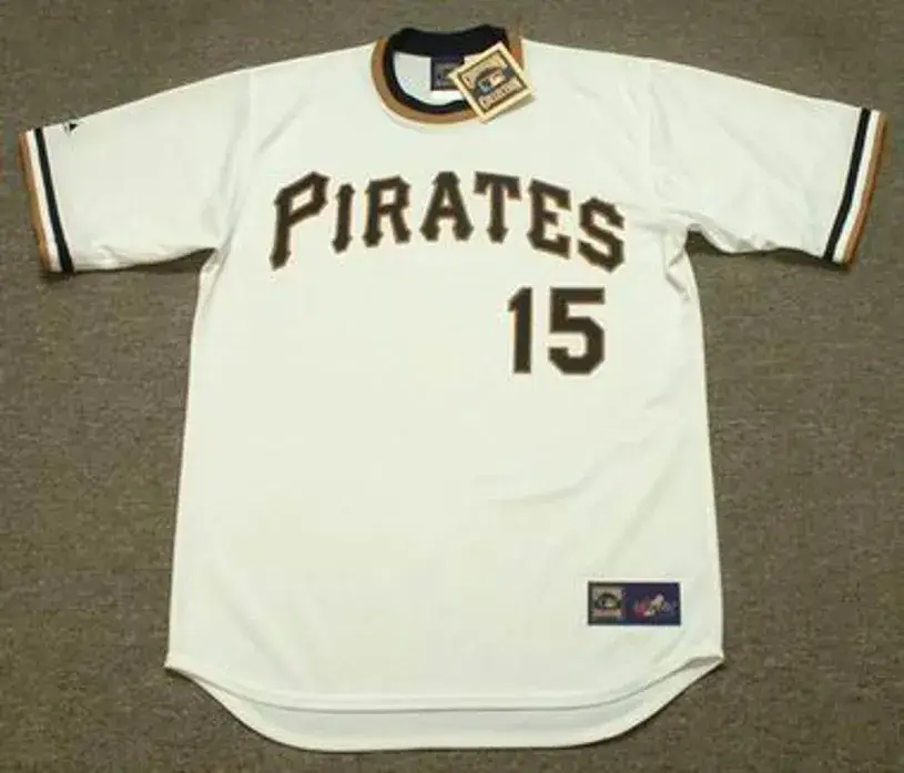GENE CLINES Pittsburgh Pirates 1971 Majestic Cooperstown Throwback Baseball Jersey