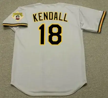 JASON KENDALL Pittsburgh Pirates 1996 Majestic Throwback Away Baseball Jersey 