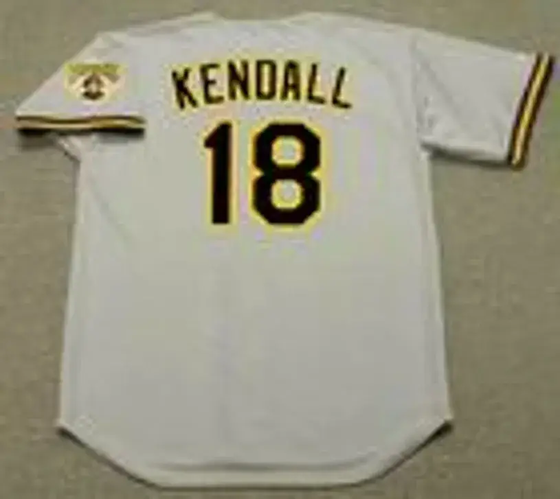JASON KENDALL Pittsburgh Pirates 1996 Majestic Throwback Away Baseball Jersey 