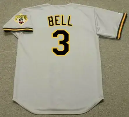 JAY BELL Pittsburgh Pirates 1992 Majestic Throwback Away Baseball Jersey 