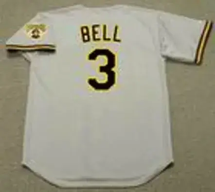 JAY BELL Pittsburgh Pirates 1992 Majestic Throwback Away Baseball Jersey 