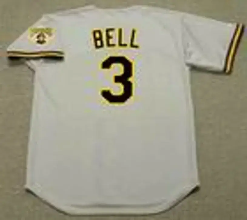 JAY BELL Pittsburgh Pirates 1992 Majestic Throwback Away Baseball Jersey 