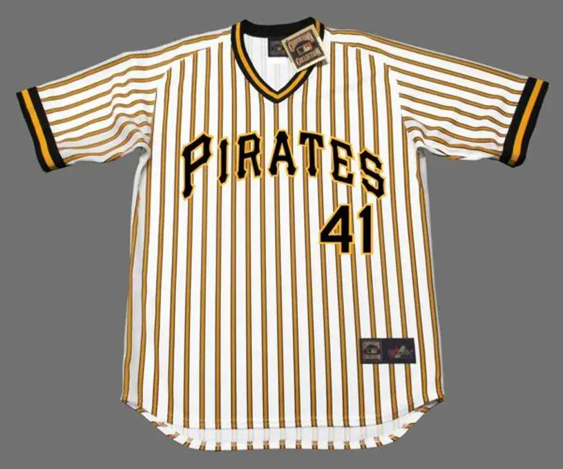 JERRY REUSS Pittsburgh Pirates 1977 Majestic Cooperstown Home Baseball Jersey