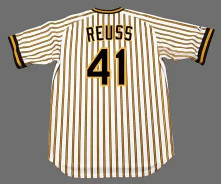 JERRY REUSS Pittsburgh Pirates 1977 Majestic Cooperstown Home Baseball Jersey 