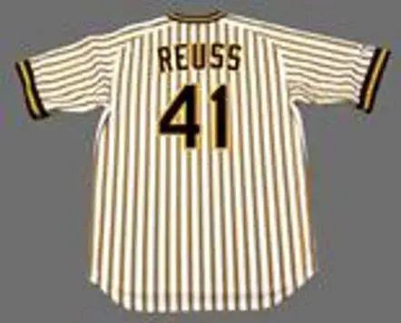 JERRY REUSS Pittsburgh Pirates 1977 Majestic Cooperstown Home Baseball Jersey 