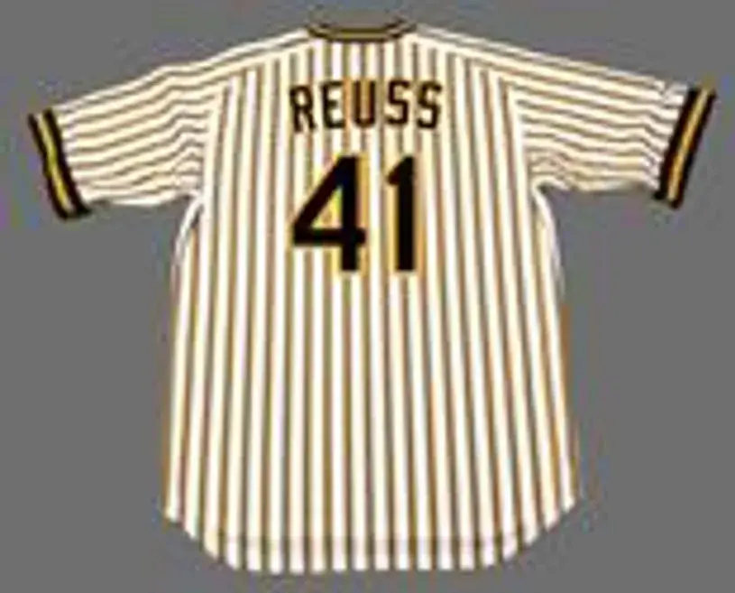JERRY REUSS Pittsburgh Pirates 1977 Majestic Cooperstown Home Baseball Jersey 