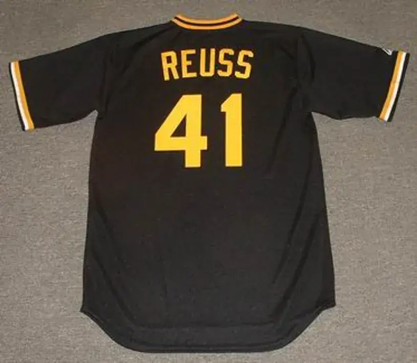 JERRY REUSS Pittsburgh Pirates 1978 Majestic Cooperstown Throwback Baseball Jersey 