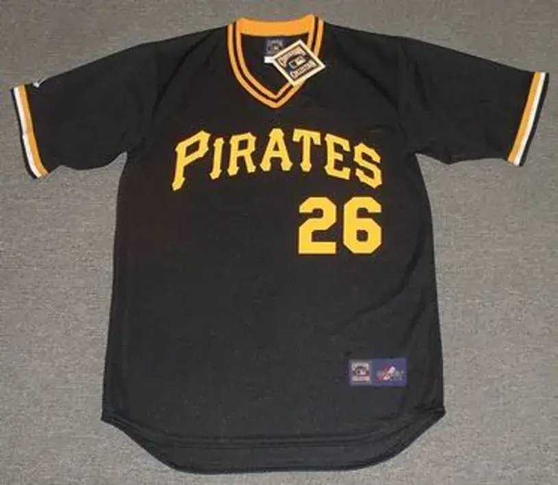 JIM BIBBY Pittsburgh Pirates 1980 Majestic Cooperstown Throwback Baseball Jersey