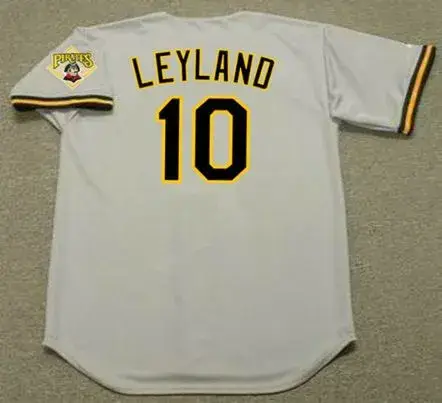 JIM LEYLAND Pittsburgh Pirates 1992 Majestic Throwback Away Baseball Jersey 