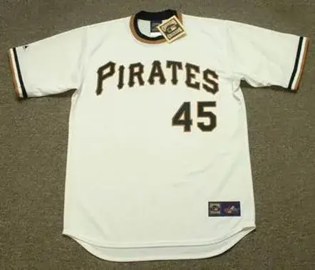JOHN CANDELARIA Pittsburgh Pirates 1976 Majestic Cooperstown Throwback Baseball Jersey