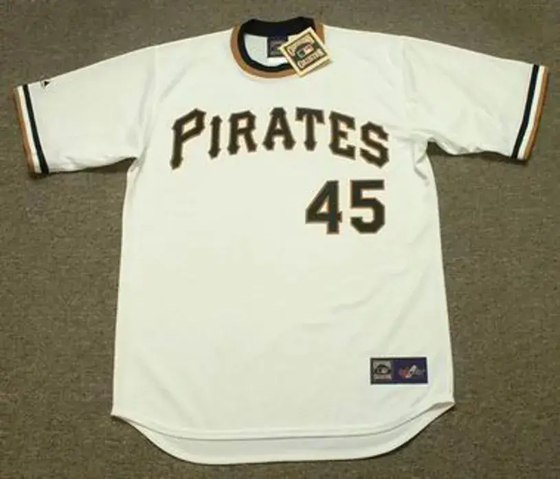 JOHN CANDELARIA Pittsburgh Pirates 1976 Majestic Cooperstown Throwback Baseball Jersey