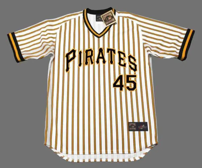 JOHN CANDELARIA Pittsburgh Pirates 1978 Majestic Cooperstown Home Baseball Jersey