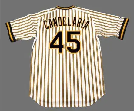 JOHN CANDELARIA Pittsburgh Pirates 1978 Majestic Cooperstown Home Baseball Jersey 
