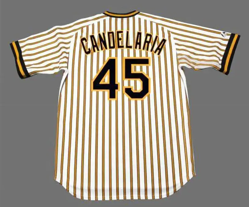 JOHN CANDELARIA Pittsburgh Pirates 1978 Majestic Cooperstown Home Baseball Jersey 