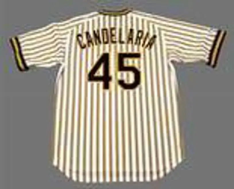 JOHN CANDELARIA Pittsburgh Pirates 1978 Majestic Cooperstown Home Baseball Jersey 