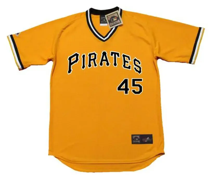 JOHN CANDELARIA Pittsburgh Pirates 1979 Majestic Cooperstown Home Baseball Jersey