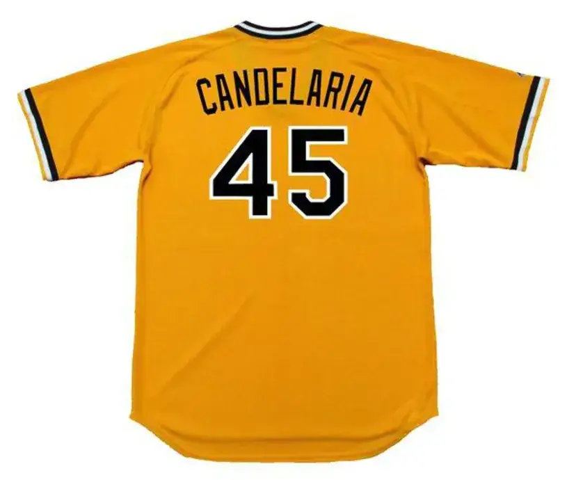 JOHN CANDELARIA Pittsburgh Pirates 1979 Majestic Cooperstown Home Baseball Jersey 