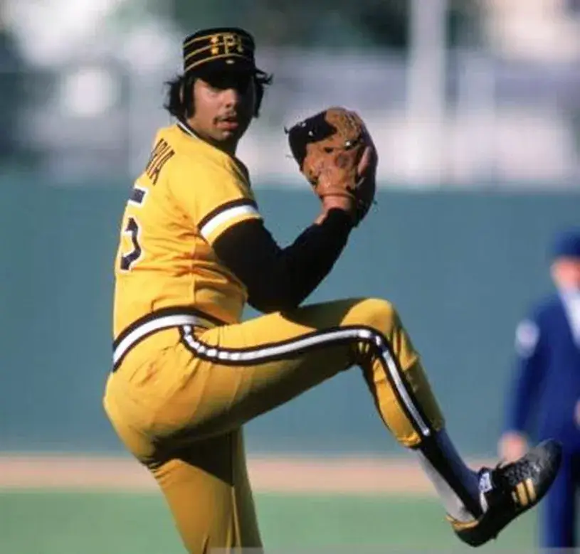 JOHN CANDELARIA Pittsburgh Pirates 1979 Majestic Cooperstown Home Baseball Jersey 