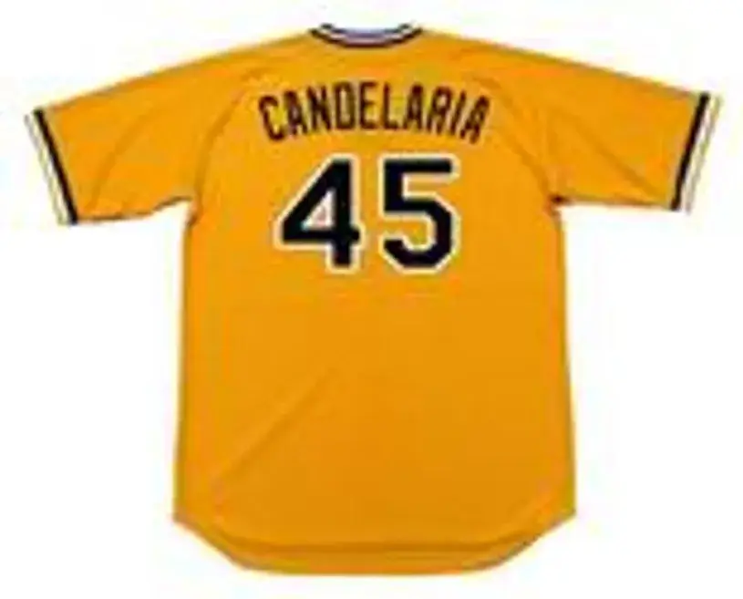 JOHN CANDELARIA Pittsburgh Pirates 1979 Majestic Cooperstown Home Baseball Jersey 