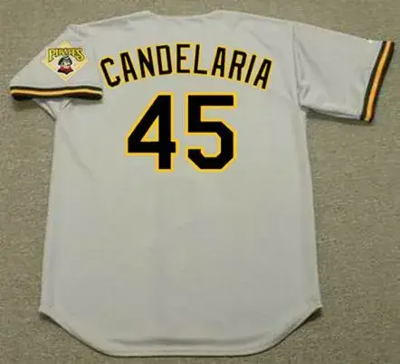 JOHN CANDELARIA Pittsburgh Pirates 1993 Majestic Throwback Away Baseball Jersey 