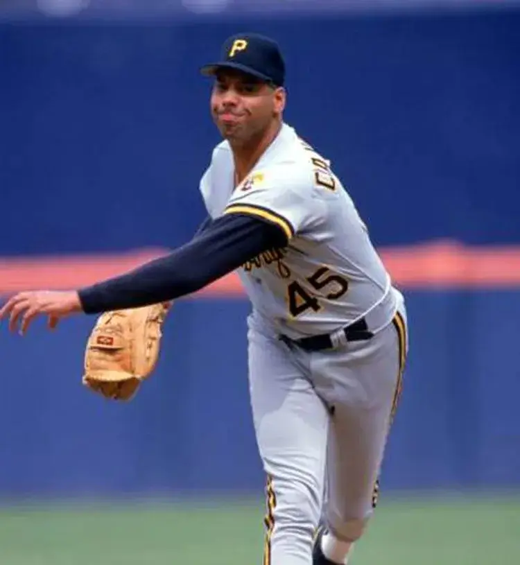 JOHN CANDELARIA Pittsburgh Pirates 1993 Majestic Throwback Away Baseball Jersey 
