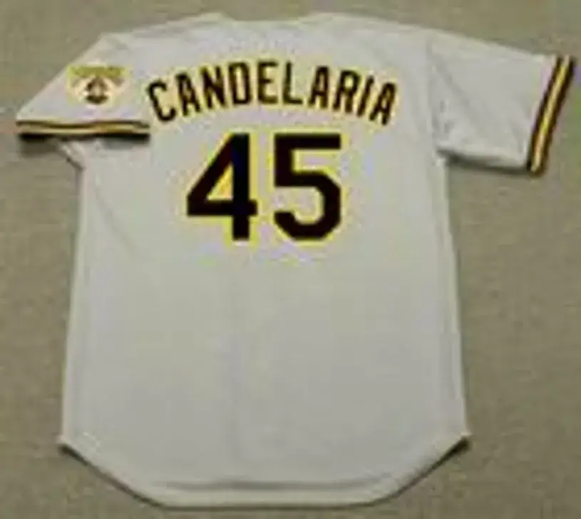 JOHN CANDELARIA Pittsburgh Pirates 1993 Majestic Throwback Away Baseball Jersey 