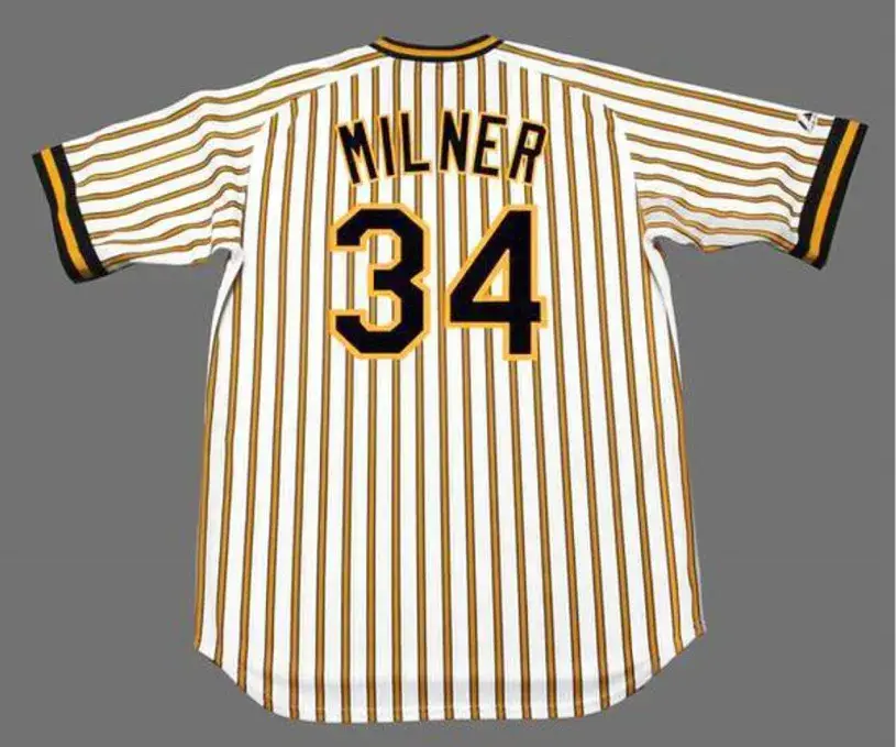 JOHN MILNER Pittsburgh Pirates 1978 Majestic Cooperstown Home Baseball Jersey 