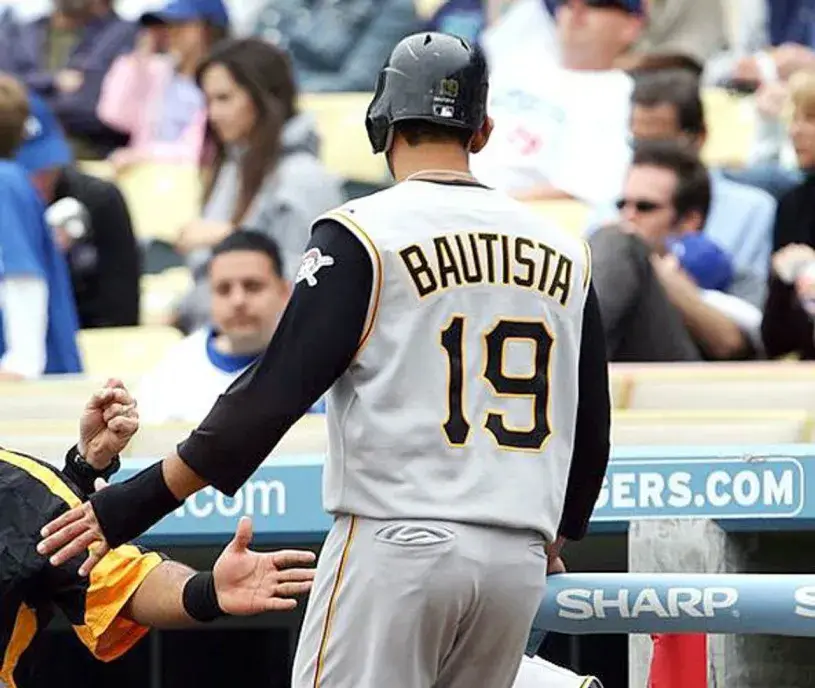 JOSE BAUTISTA Pittsburgh Pirates 2005 Majestic Throwback Baseball Jersey 