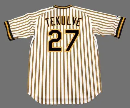 KENT TEKULVE Pittsburgh Pirates 1978 Majestic Cooperstown Home Baseball Jersey 