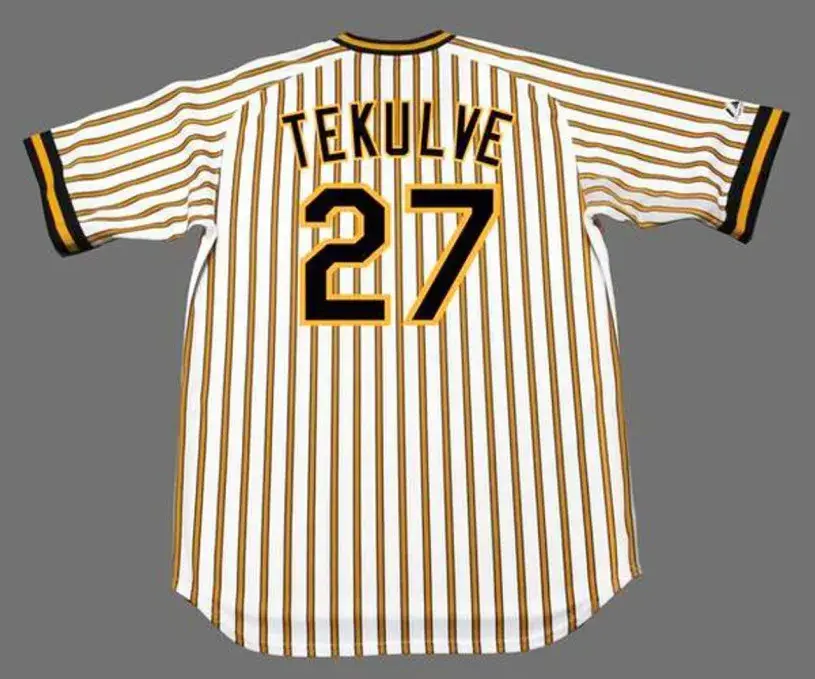 KENT TEKULVE Pittsburgh Pirates 1978 Majestic Cooperstown Home Baseball Jersey 