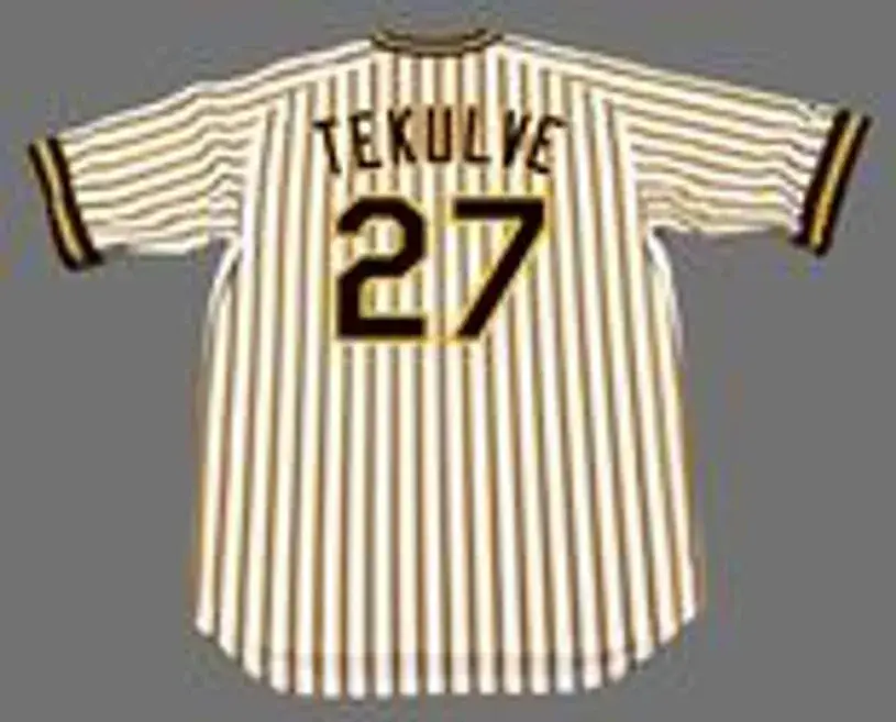 KENT TEKULVE Pittsburgh Pirates 1978 Majestic Cooperstown Home Baseball Jersey 