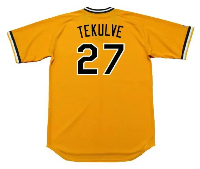 KENT TEKULVE Pittsburgh Pirates 1979 Majestic Cooperstown Home Baseball Jersey 