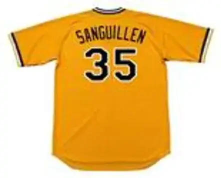 MANNY SANGUILLEN Pittsburgh Pirates 1979 Majestic Cooperstown Home Baseball Jersey 