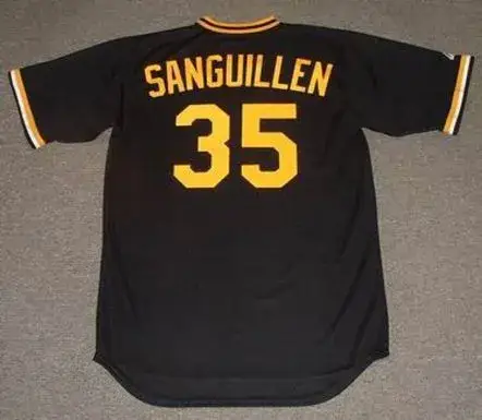 MANNY SANGUILLEN Pittsburgh Pirates 1979 Majestic Cooperstown Throwback Baseball Jersey 