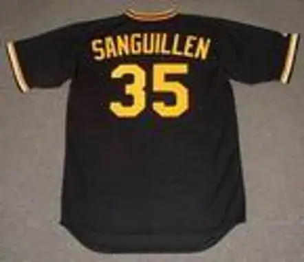 MANNY SANGUILLEN Pittsburgh Pirates 1979 Majestic Cooperstown Throwback Baseball Jersey 