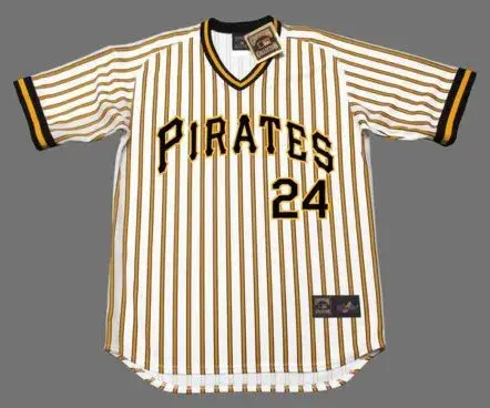 MIKE EASLER Pittsburgh Pirates 1977 Majestic Cooperstown Home Baseball Jersey