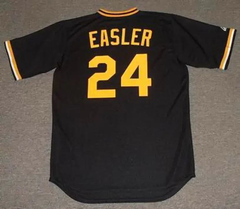 MIKE EASLER Pittsburgh Pirates 1982 Majestic Cooperstown Throwback Baseball Jersey 