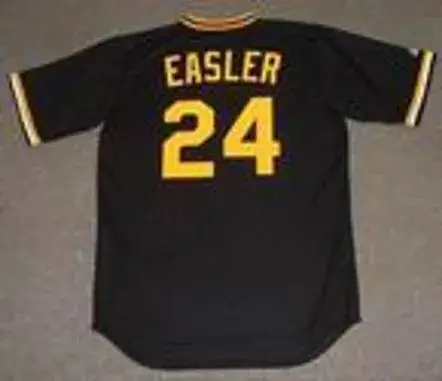 MIKE EASLER Pittsburgh Pirates 1982 Majestic Cooperstown Throwback Baseball Jersey 