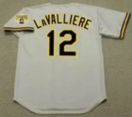 MIKE LaVALLIERE Pittsburgh Pirates 1992 Majestic Throwback Away Baseball Jersey 