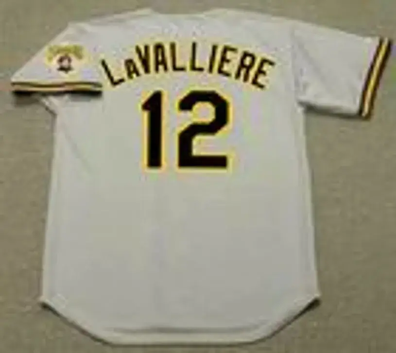MIKE LaVALLIERE Pittsburgh Pirates 1992 Majestic Throwback Away Baseball Jersey 