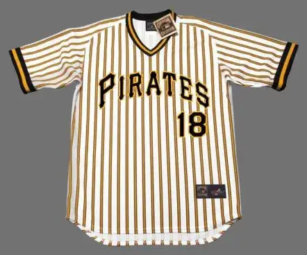 OMAR MORENO Pittsburgh Pirates 1978 Majestic Cooperstown Home Baseball Jersey